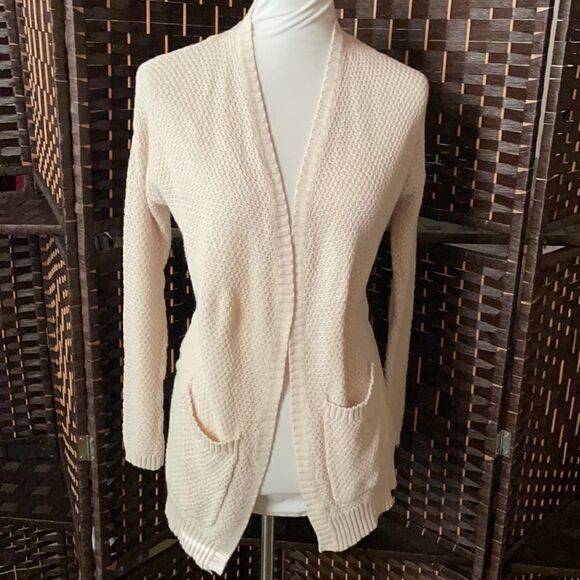 BDG Urban Outfitters Long Cream Knit “London”Cardigan w/Pockets (XS) - Picture 4 of 16